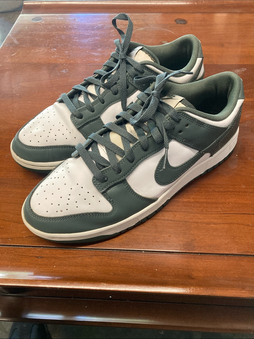 Nike Dunk Low Retro Men's Size 10 White/Vintage Green-White DV0833-111